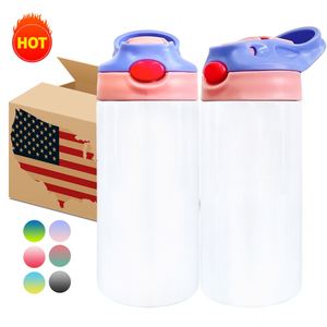 12Oz Handle Spout Child <b>Bottle</b> 304 Stainless Steel Kids Water Mugs Blank Sublimation <b>Flip</b> <b>Top</b> Tumbler - Product Image 2