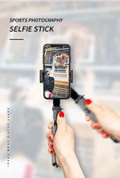 Stabilisateur de cardan à axe unique L08, rotatif intelligent, pour vlog, photo, selfie stick, trépied pour smartphone