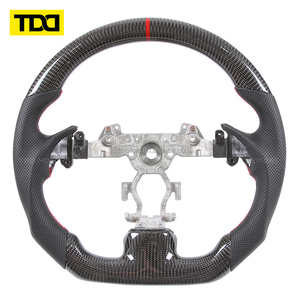 Volant sport en cuir de haute qualité TDD avec fibre de carbone compatible avec Infiniti G37 EX35 2008-2015 G25 G37 - Product Image 2