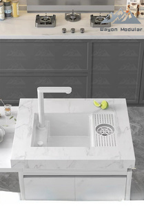 Wayon blanc bar évier petit évier Mini évier île Invisible petite taille évier café caché tasse dispositif de lavage - Product Image 5