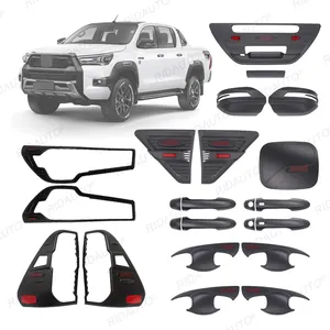 Pick Up Off Road vücut kitleri mat siyah renk özel oto modifiye aksesuarları Toyota Hilux 2020-2023 için fit