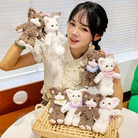 Porte-clés en peluche super doux en forme de chat allemand populaire avec rembourrage en coton PP pour cadeau d'anniversaire d'enfant