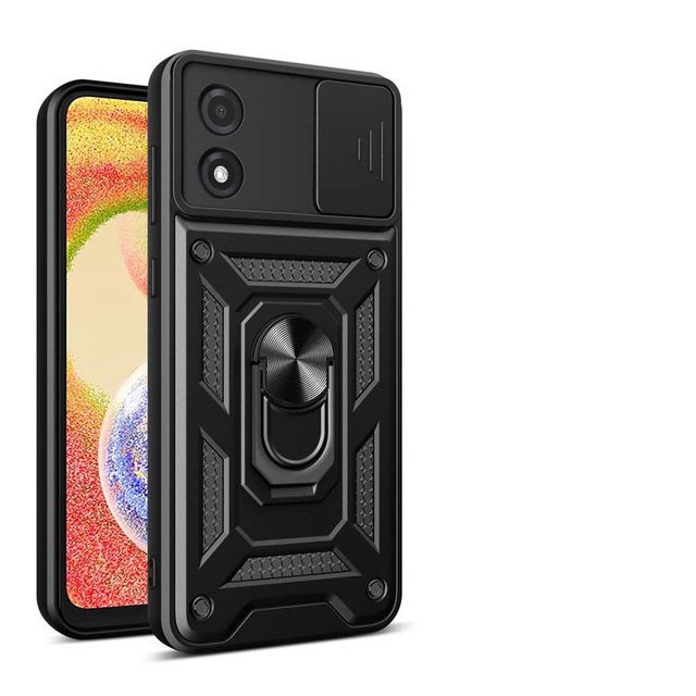 Lens Camera Protective Sliding Window Shockproof Armor Mobile Phone Bags Back Cover Magnetic 360 Ring Phone Case for MOTO E13 4G