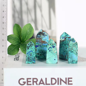 Obelisco de azurita azul natural al por mayor, columna de cristal ornamental, torre de azurita azul para regalo - Product Image 4