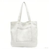 Sac fourre-tout en toile de coton réutilisable à la mode de taille moyenne avec logo personnalisable et longue poignée en corde pour un usage quotidien