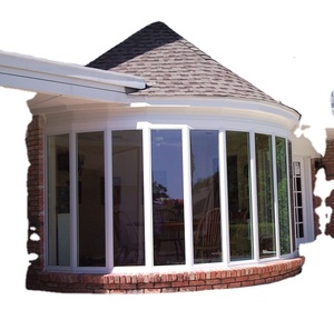 TOMA bow window circolare a forma di arco in vetro finestra in alluminio a battente fisso con porte finestre personalizzate - Product Image 4