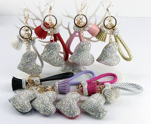 LLavero de cuero <span class=keywords><strong>con</strong></span> diamantes de imitación para perro, colgante para bolso, accesorios - Product Image 4