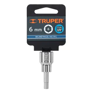 BOX 6 Douilles hexagonales de 6 mm, entraînement 3/8'', TRUPER - Product Image 4