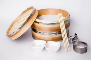 Panier à vapeur rond en bambou pour <span class=keywords><strong>mini</strong></span>-dim sum, écologique, avec logo personnalisé, 14 cm/24 cm ou tailles sur mesure, collection Baby Bear - Product Image 3