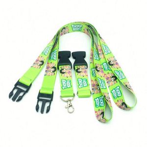 Porte-cartes d'identité en jacquard orange et bambou, avec strass et cordon tressé pour badge, par Golden Supplier - Product Image 1