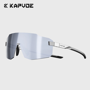 Lunettes de soleil sport KAPVOE, verres photochromiques miroir, pour le cyclisme, la course à pied, anti-vent - Product Image 5
