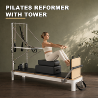Reformer de Pilates professionnel en alliage d'aluminium avec demi-trapèze, lit de Pilates de haute qualité et durable pour la maison et le studio de yoga