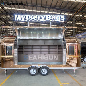 Remorque de cuisine mobile/stand de vente en acier inoxydable personnalisable certifiée CE, pour camion de restauration, service de bonbons, véhicule de vente ambulante, résistante à la rouille - Product Image 2