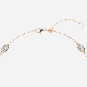 Fine <b>Anklet</b> 1 3 4 CTW Emerald Lab Grown Diamond <b>Anklet</b> Adjustable Dainty Elegant Everyday Jewelry for Women - Product Image 2