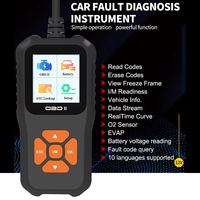 Escáner OBD2 con 10 Idiomas, Lector de Códigos de Auto para Todos los Vehículos OBDII, Escáner de Códigos de Error del Motor con Pantalla a Color de 1.8 Pulgadas