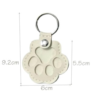 Pet Keepsake Keychain Paw Shape Leather Pendant For <b>Dog</b> Cat Hair Charm - Product Image 3