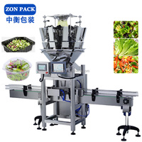 Automatische salade multihead weegschaal microgroenten groenteverpakkingsmachine voor het vullen van clamshell dozen
