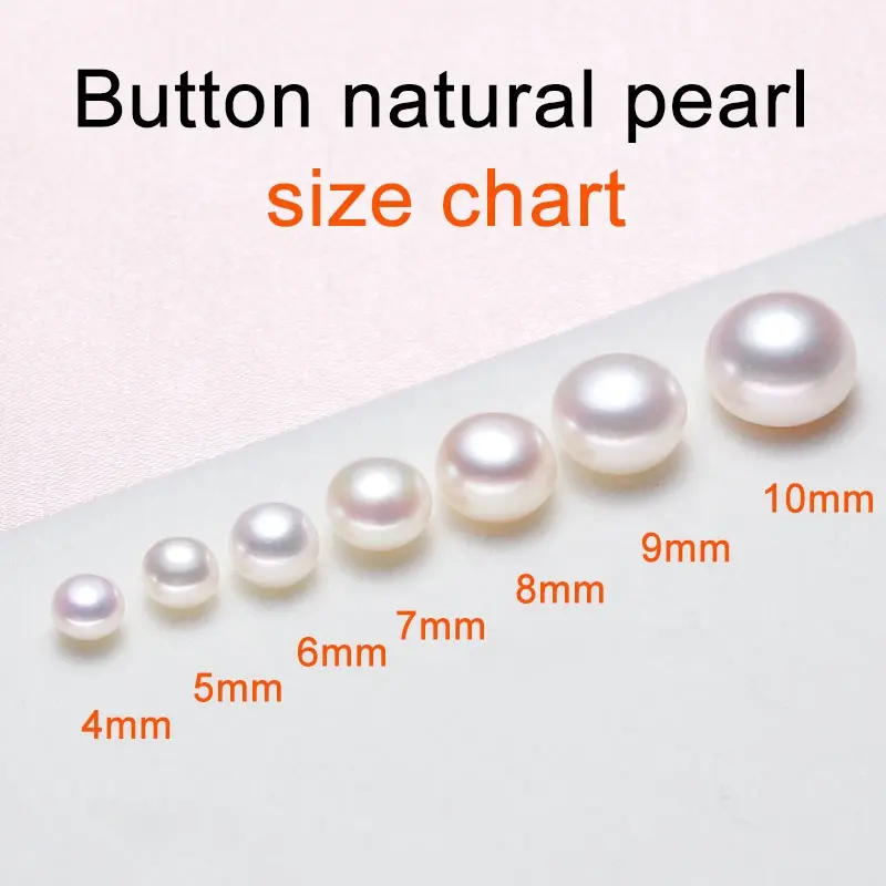 Großhandel 4a 5a Grade Hochglanz Flatback Button 3-13mm natürliches Süßwasser Lose Perlen Perlen für die Schmuck herstellung