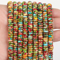 Perles plates en pierre de turquoise naturelle colorée de 6x2mm, en forme de disque, pour la fabrication de bijoux, bracelets, colliers et accessoires