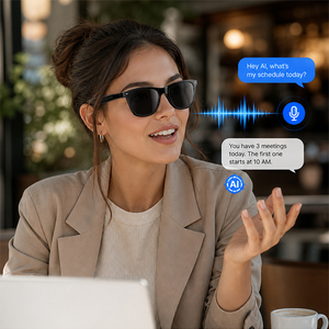 Lunettes Intelligentes IA 2026 avec Traduction en Temps Réel (165 Langues), Assistant Vocal et <span class=keywords><strong>Audio</strong></span> Sans Fil pour Voyages d'Affaires - Product Image 2