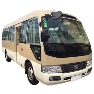 Latest TOYOTAI Used Coaster Mini Bus 30 Seats Coaster Passenger Bus With N04C Diesel Engine 6 speed Manual Transmission