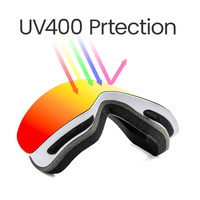 Lunettes de protection des yeux de ski de qualité supérieure Googles Lentille miroir anti-buée Snowboard Lunettes de ski pour femmes