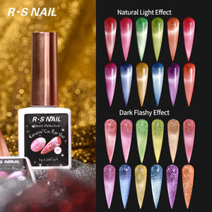 R S Nail Professional 8g Neon Reflective Ceramic Cat Eye Gel 12 colores de larga duración OEM ODM Three Step Gel Polish Nail Supplies - Product Image 1