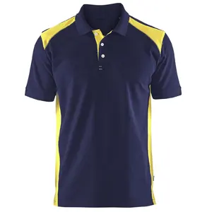 Camiseta polo de algodão tc, camiseta da moda para verão, respirável, de dois tons, colorida, de trabalho, unissex