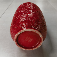 Vase de table en porcelaine de Jingdezhen, style Art déco, sculpté à la main, dragon rouge, pour la décoration de la maison, mariage et design antique