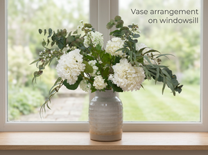 Bouquet di Ortensie Artificiali in Bianco, Verde e Blu, Effetto Realistico in Lattice, per Matrimoni, Decorazioni Domestiche e Natale - Product Image 4