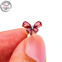 Piercings Labret à dos plat Freya, anneaux de lèvre en titane ASTM F136, clous de lèvre en zircon papillon cœur aile, clous d'oreille hélix, bijoux de corps