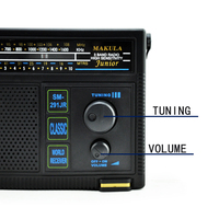 Radio portable multifonction SM-291JR Makula Simbable, petite et économique, 6W DC haute puissance, 3 bandes AM FM SW, grand haut-parleur