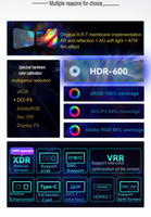 Moniteur IPS Retina 6K de 32 pouces, 218PPI, HDR600, 99% DCI-P3, pour la conception professionnelle et le montage vidéo 4K/8K