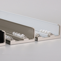 Rail de rideau encastré au plafond pour rideaux à boîte, simple/double, droit, accessoires de quincaillerie pour rideaux