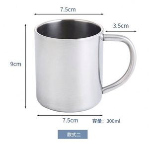 Tasse à café, lait ou eau en acier inoxydable à double paroi, écologique, pour le camping et les voyages, 200 ml, 300 ml, 400 ml - Product Image 4