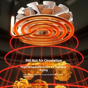6L vuông hiện đại Thông Minh Kỹ thuật số điện Nồi chiên không khí Lò nướng bánh mỳ thép không gỉ không dính năng lượng hiệu quả lớp hộ gia đình - Product Image 3