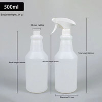 Crème chimique d'atomiseur de HDPE de la coutume 500ml 650ml 1000 ml 500ml 650 1000 ml bouteille en plastique résistante avec le pulvérisateur de déclencheur