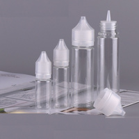 Unique Transparent Black Child & Tamper Proof V2 Fat Chunky 30ml 50ml 60ml 100mL 120ml 2oz 4oz Liquid Clear PET Botella de plástico