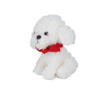 Vente chaude Réaliste Caniche Blanc En Peluche Jouet Fabriqué À La Main Réaliste Chien Debout Animal En Peluche