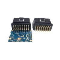 Conector OBD2 OBDII de 16 Pines para Automóvil, Color Negro, 12V 24V, Lector de Códigos para Autos, Gran Venta