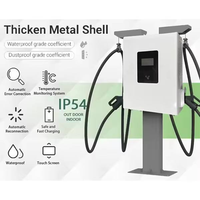 Station de recharge rapide DC intelligente pour véhicules électriques 40kW 60kW 80kW, double connecteur CCS2 CCS1 GBT NACS, avec prise en charge OCPP 1.6J, support OEM/ODM