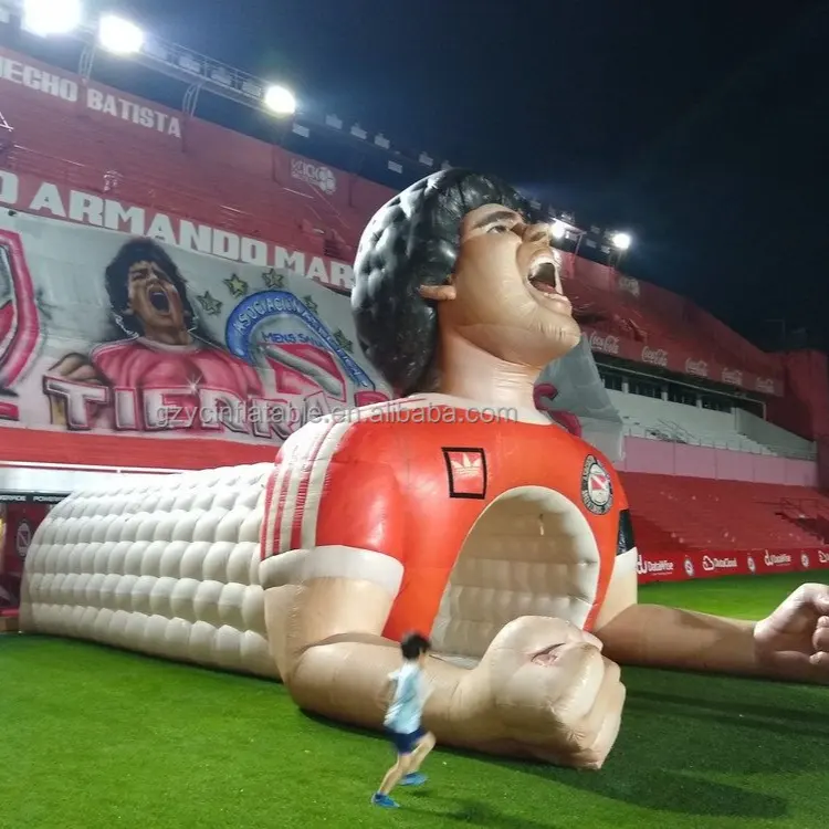 Túnel gigante inflable 3D para fútbol, casco para deportes al aire libre, Copa del Mundo, túnel de terreno de competición