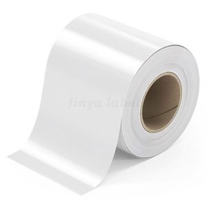 Factory Sale 60u White Gloss Adhesive Paper & Film 60g with 60g White Liner Good Stiffness Bopp Label for Shipping