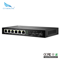 8 Bağlantı Noktalı 10/100M Çok Modlu Çift Fiber SC Medya Dönüştürücü IP Desteği 1.6Gbps Anahtarlama Kapasitesi 1.2Mpps Tampon Bellek LED Kablosuz