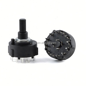 RS26 1 2 3 4 Pole Position 12/6/4/3 PCB Plug-in Board Adjustable <b>Switch</b> Handle Length 15MM/20MM Rotary <b>Switch</b> Band Selector - Product Image 6