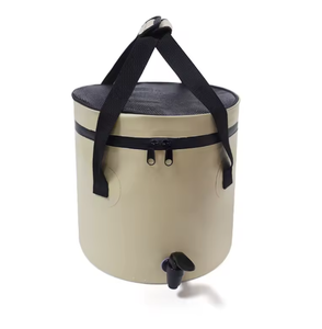 Складное водонепроницаемое круглое ведро-таз для кемпинга и активного отдыха из ПВХ, 10 л/15 л/20 л, с сетчатой крышкой - Product Image 1