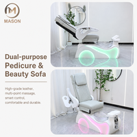 Fauteuil de pédicure électrique en plastique renforcé de fibre de verre, pour salon de manucure, salon de beauté, spa pour les pieds, massage, canapé-lit inclinable réglable