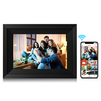 AMABOO 10.1 Inch Cloud Smart Solid Wood Touch Screen LCD Digital Photo Video Frame MP4 Video Playback MP3 Resolusi 1280x800