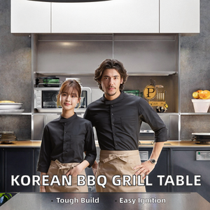 Vêtements <span class=keywords><strong>de</strong></span> travail <span class=keywords><strong>de</strong></span> <span class=keywords><strong>cuisine</strong></span> occidentale à manches courtes respirants pour hommes et femmes, uniforme simple pour serveurs <span class=keywords><strong>de</strong></span> restaurant et <span class=keywords><strong>de</strong></span> bar, restauration - Product Image 2