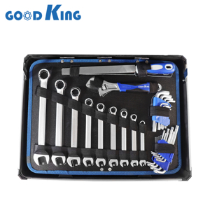 GOODKING 140 Uds caja de aluminio profesional juego de herramientas de mano reparación de automóviles caja de herramientas de mano mecánica con Llave de trinquete 72T <span class=keywords><strong>11401</strong></span> - Product Image 3